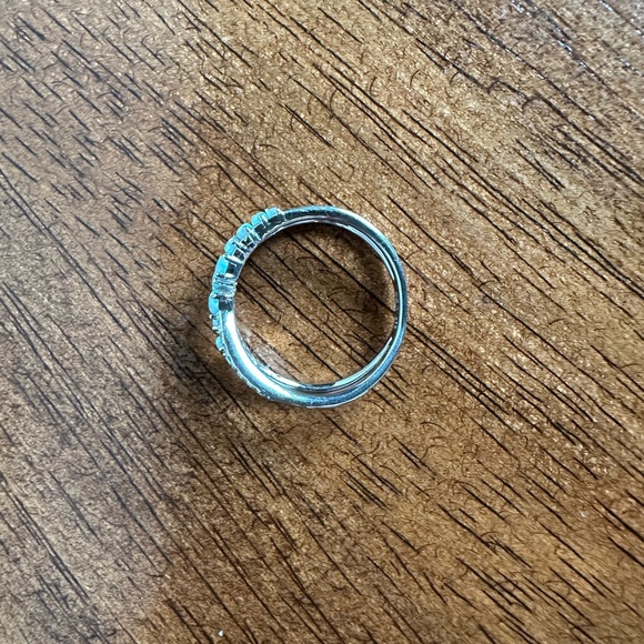 Ring bomb party sterling club lab grown green fire opal Size 9 - Picture 5 of 6